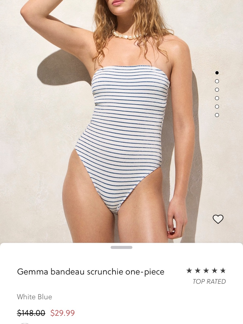NWT J. Crew White and Navy Striped One-Piece Swimsuit